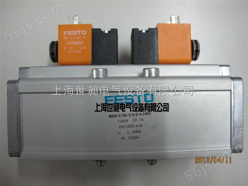 MDH-5/3G-3/4-D-4-24DC FESTO电磁阀